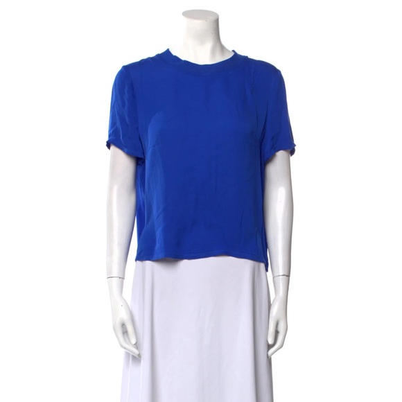 Alice + Olivia Tops - Alice + Olivia Vibrant Blue Short Sleeve Top